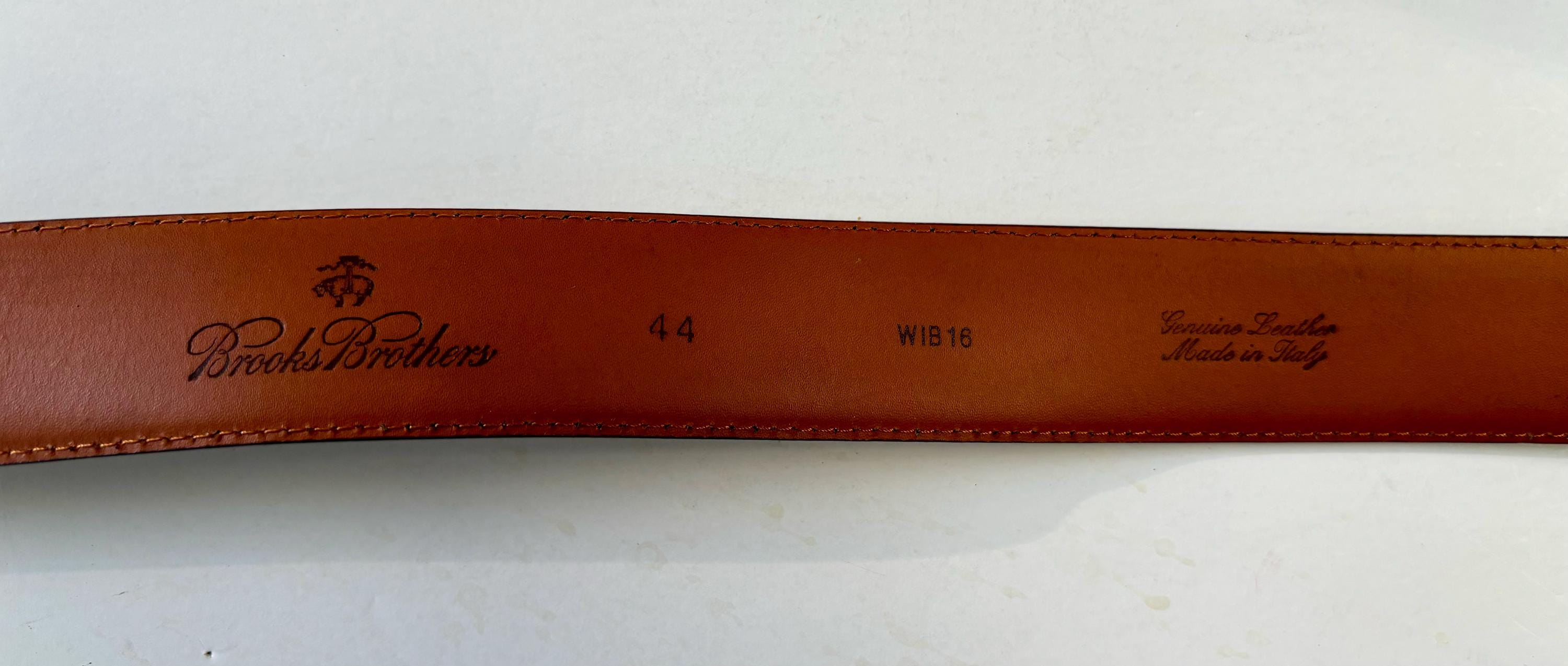Vintage Brooks Brothers Brown Leather Belt Made in Italy. - Etsy