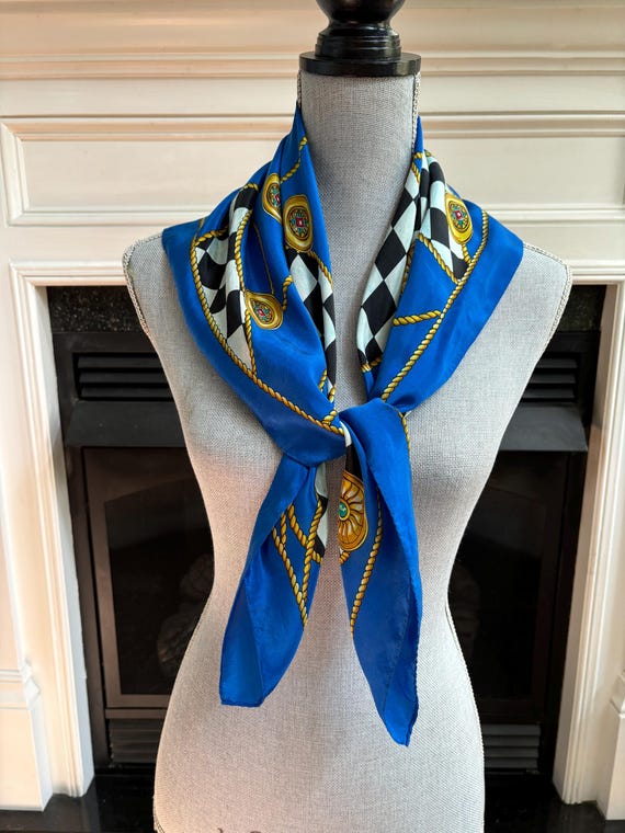 Vintage ECHO Large Square Silk Fashion Scarf