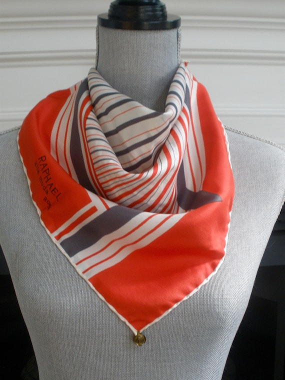 Vintage Raphael Silk Scarf Made In Italy - image 1