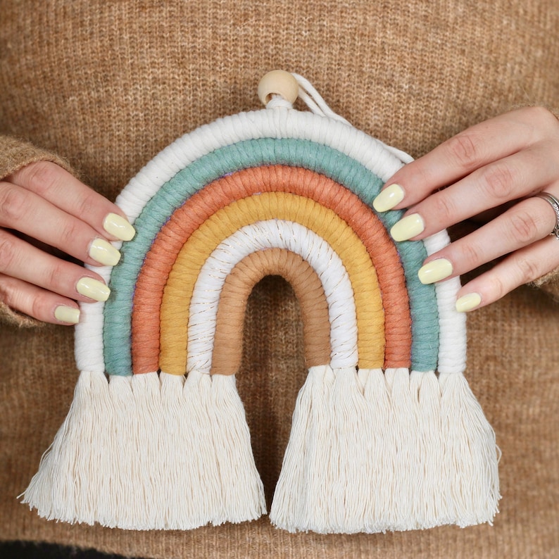 DIY macrame kit, DIY Rainbow kit, Bay shower gifts, Craft kits, DIY Craft, beginner macrame gift, birthday gift, eco friendly gifts image 3