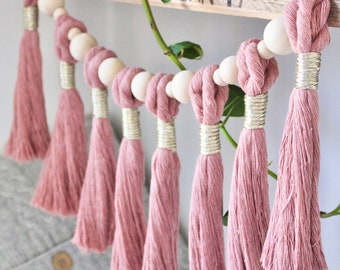 Macrame Tassel Garland: Chunky Boho Nursery Decor