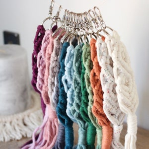 Macramé Keyring/KeyChain|Accessories|Recycled Cotton|Boho|Handbag|Keys|Gift|Stocking filler|Birthday Present