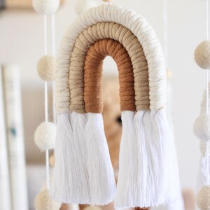 Macramé mobile, macramé rainbow, rainbow mobile, baby boy, baby girl, christening present, new baby gift, children&#39;s nursery, nursery décor