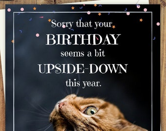 Upside-Down Birthday Card DIGITAL PDF FILE
