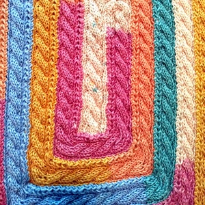 Knitting Pattern Blanket -- Never-Ending Cable Afghan DIGITAL PATTERN PDF (Knit)