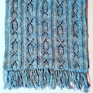 Knitting Pattern Shawl Ichthys Prayer Shawl DIGITAL PATTERN PDF image 1