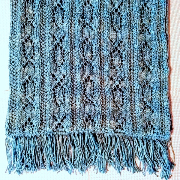 Knitting Pattern Shawl -- Ichthys Prayer Shawl DIGITAL PATTERN PDF