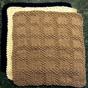 Knitting Pattern Washcloths -- Dishcloths-- Such Squares Dishcloth Pattern (Knit)