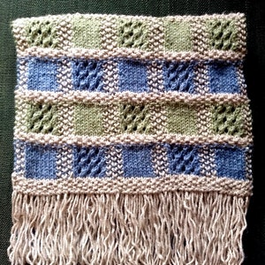 Azul-Verde Mountain Scarf DIGITAL PATTERN PDF (Knit)