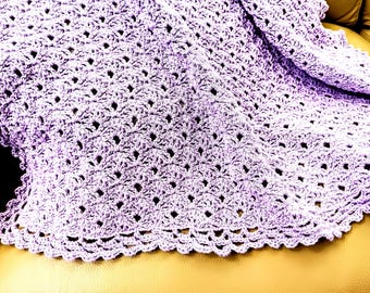 Cornflower & Ivy Crochet Baby Blanket Pattern: Elegant Lace Afghan (PDF Pattern)