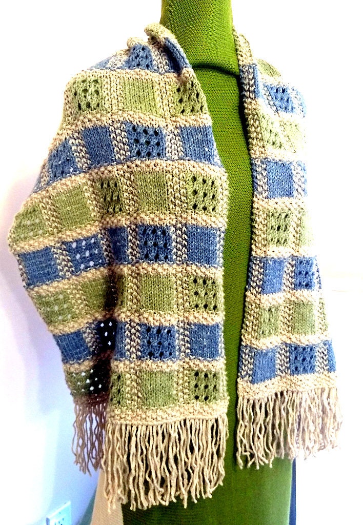 Azul-verde Mountain Scarf DIGITAL PATTERN PDF (knit) - Etsy