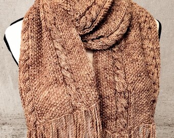 Patroon meni-sjaal - kabels - gerstekorrel - elegant - cadeau