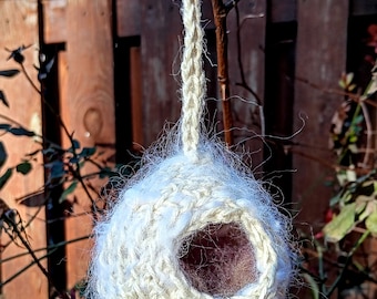 Patroon gehaakt kolibriehuis: jute vogelhabitat (pdf-patroon)