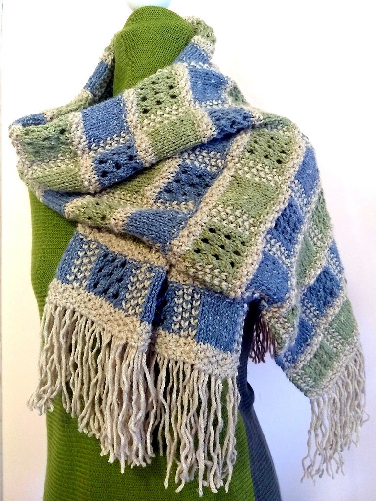 Azul-verde Mountain Scarf DIGITAL PATTERN PDF (knit) - Etsy