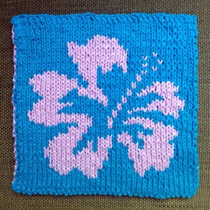 Knitting Pattern Potholder Hibiscus Hot Pad DIGITAL PATTERN PDF Knit image 9