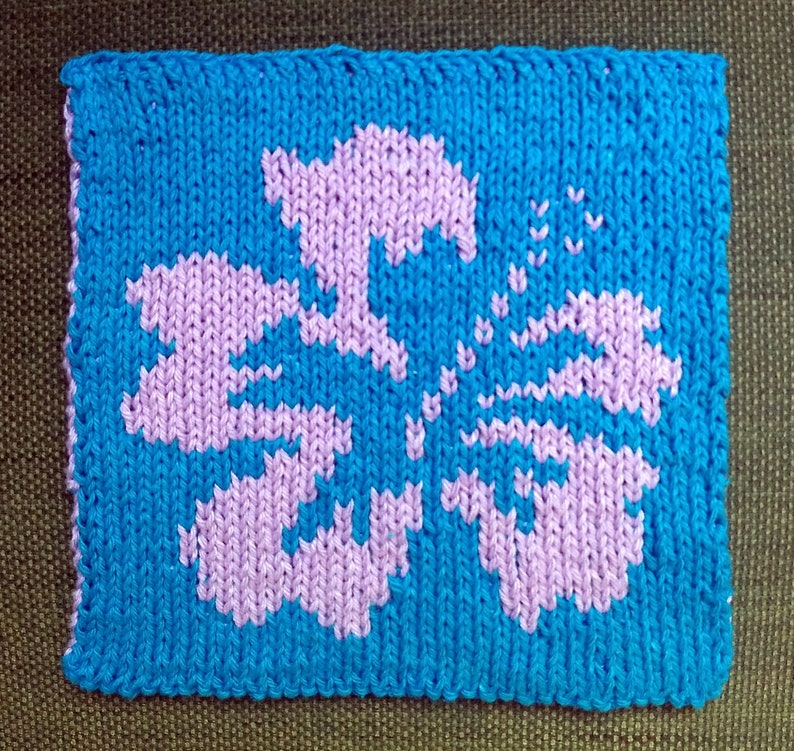 Knitting Pattern Potholder Hibiscus Hot Pad DIGITAL PATTERN PDF Knit image 9