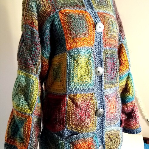 Crochet Pattern Sweater Cornerstone Square Cardigan Digital - Etsy