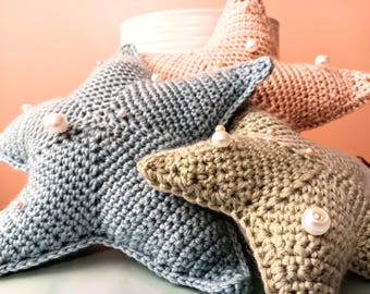 Zeesterhaakpatroon: beachy woondecoratie (pdf-patroon)