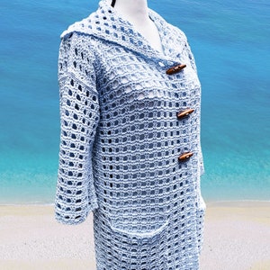 Crochet Pattern -- Coverup -- Cross-Seas Coverup -- Crochet Coverup -- Swimsuit Coverup PDF Pattern Only