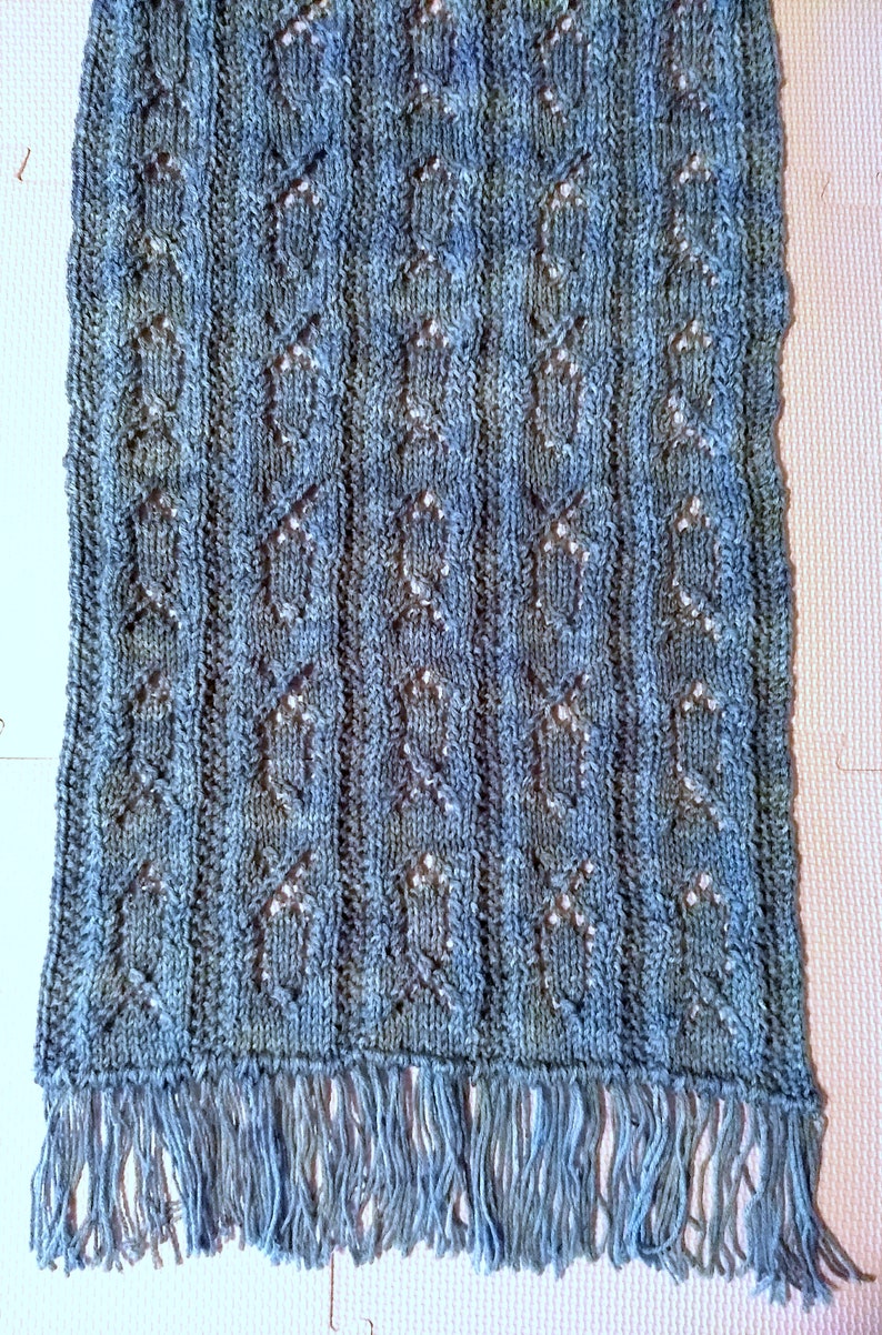 Knitting Pattern Shawl Ichthys Prayer Shawl DIGITAL PATTERN PDF image 3