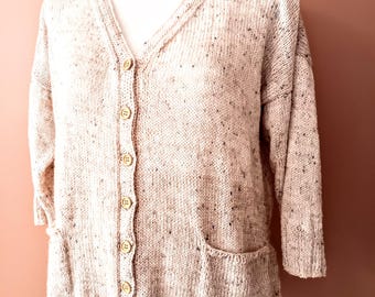 Patroon Sweet Cream Latte-trui - wol - gebreid - zacht - gebreid - vest