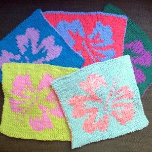 Knitting Pattern Potholder Hibiscus Hot Pad DIGITAL PATTERN PDF Knit image 7