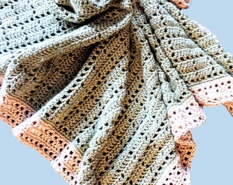 Patroon gehaakt babydekentje: Crackers & Lace Afghan (pdf-patroon)