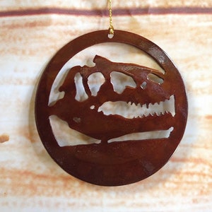 Allosaurs Skull  metal ornament