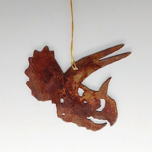 Triceratops Skull metal ornament