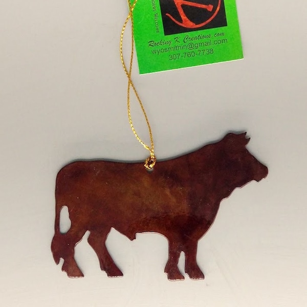 Metalen koe ornament ornament