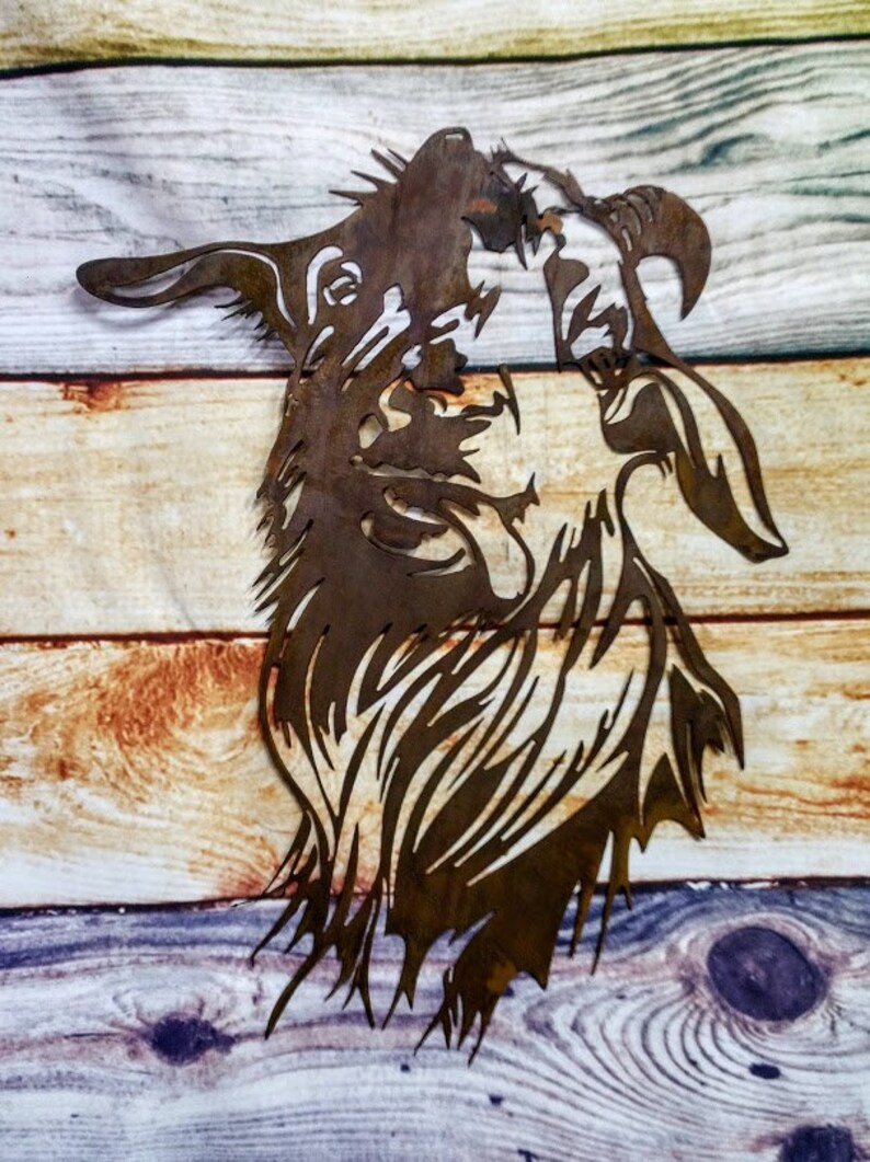 Billy Goat Metal Wall Hanging Etsy