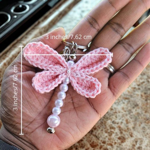 Crochet Dragonfly Keychain: Backpack Charm - Etsy