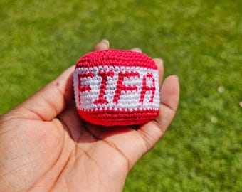 Gehaakte Hacky Sack-bal – geïnspireerd op FIFA 2026 – handgemaakt speelgoed footbag