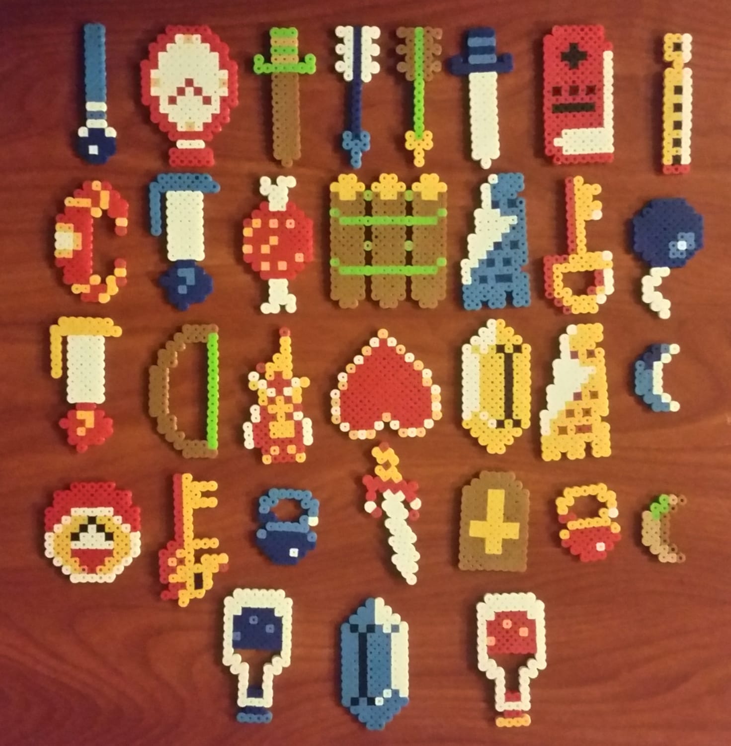 The Legend of Zelda Items NES Perler Sprites Coasters Etsy