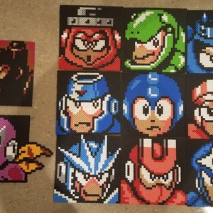 8 bit Mega Man 3 Robot Master Character Select Screen:  Coasters, Magnets, Keychains