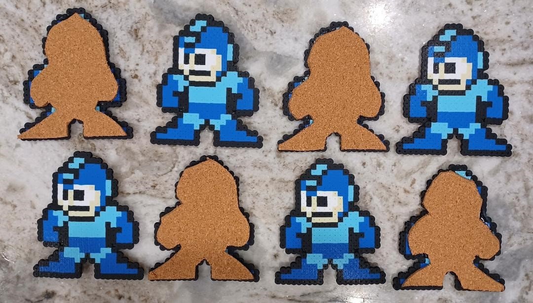 8 ビット NES ロックマン 3 Perler スプライト: マグネットと