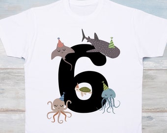 Aquarium SIXTH Birthday Shirt