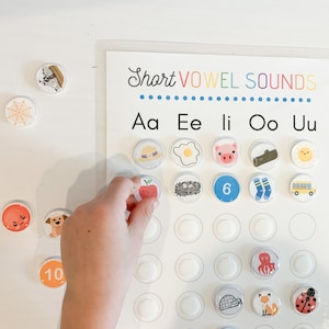 Short Vowel Sounds Matching Printable | Digital Download Preschool Homeschool | Preschool Printable | Vowel Sounds Matching Printable