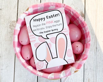 Easter Bunny Note |  Easter Egg Hunt | Egg Hunt Instructions |  Easter Bunny Hunt |  Kids Egg Hunt | Easter Basket Card