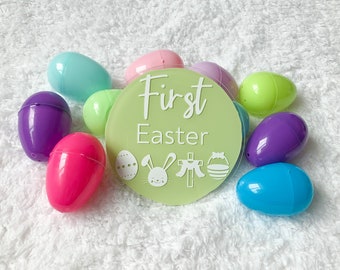 Baby's First Easter |  Baby's First Holiday Milestone |  Acrylic Holiday Discs | Baby Holiday Photo Prop | Easter Baby | Easter Photos