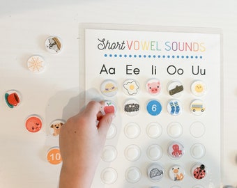 Short Vowel Sounds Matching Printable | Digital Download Preschool Homeschool | Preschool Printable | Vowel Sounds Matching Printable