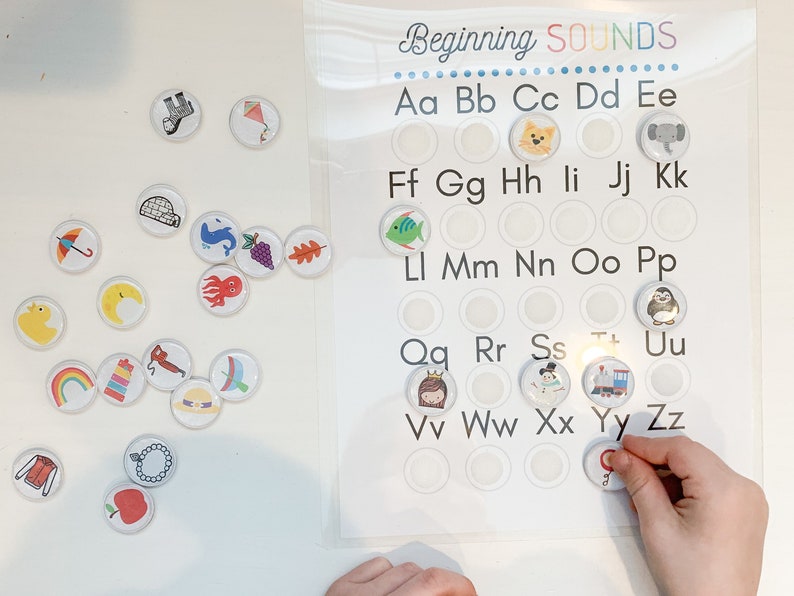 Beginning Sounds Matching Printable Digital Download Homeschool Preschool Printable Alphabet Sounds Matching Game Kindergarten Game image 4