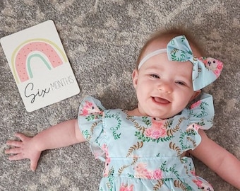 Rainbow Baby Milestone Cards | Baby 1st Year | Newborn Photo Prop | Monthly Newborn Photos
