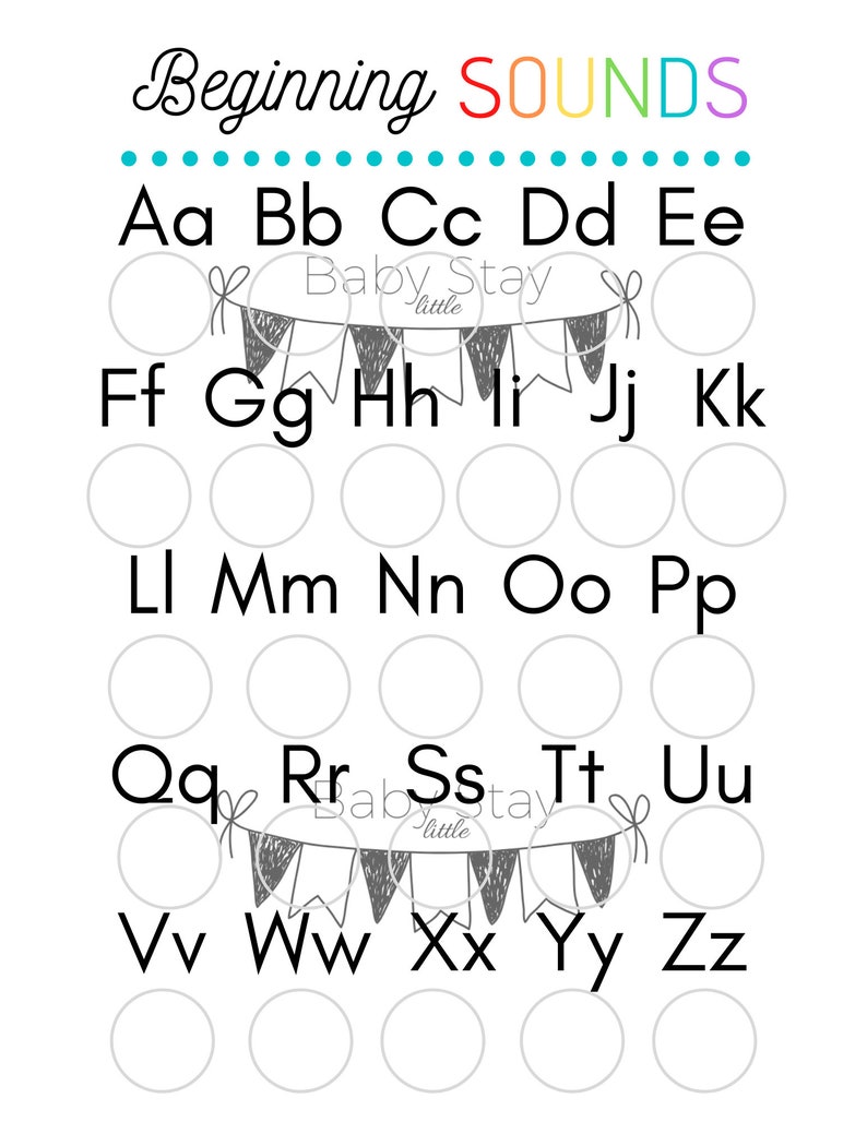 Beginning Sounds Matching Printable | Digital Download Homeschool ...