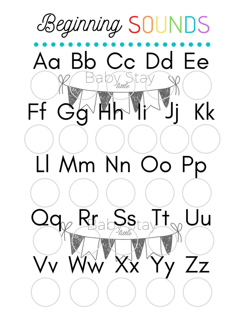 Beginning Sounds Matching Printable Digital Download Homeschool Preschool Printable Alphabet Sounds Matching Game Kindergarten Game image 6