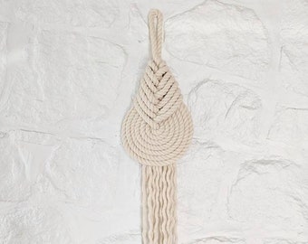 Modern Macrame Wall Hanging Natural Pipa Knot  Japandi Home Decor Wall Tapestry Rope Art Sculpture Fiber Art Wall Art Contemporary Wall Art