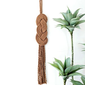 Modern Wall Hanging &#39;NOVA&#39; in Natural Cotton Japandi Home Decor Wall Knot Tapestry Rope Art Sculpture Fiber Art Wall Art Contemporary Gift