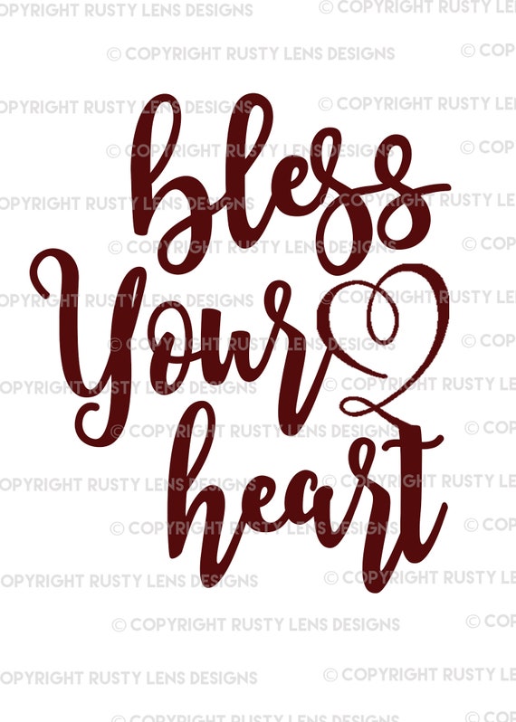 Bless Your Heart Digital File | Etsy