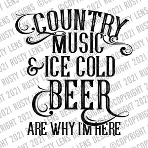 Musique Country & Cold Beer - Téléchargement numérique SVG