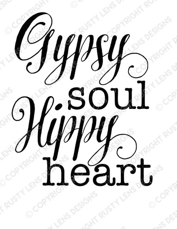Download Gypsy Soul Hippy Heart Digital Download SVG | Etsy